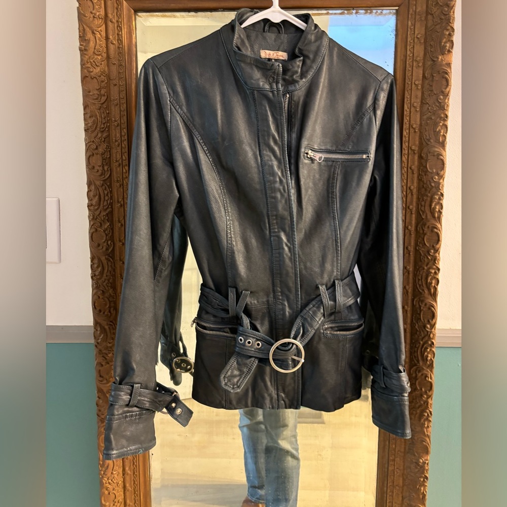 Dick&Jayne LosAngelos Vintage Navy leather jacket